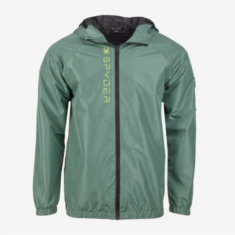 Spyder® (Men's MEDIUM) Sleeve Pocket Windbreaker Jacket in Dark Forest